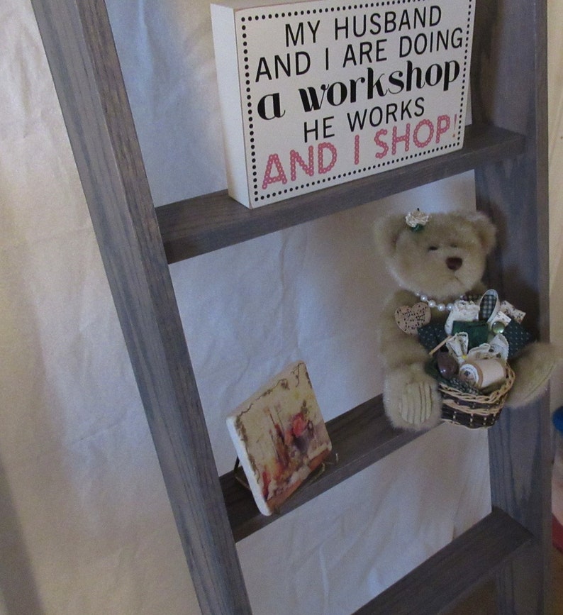 Solid Oak Blanket Ladder Quilt Ladder Wood Farmhouse Decor Etsy