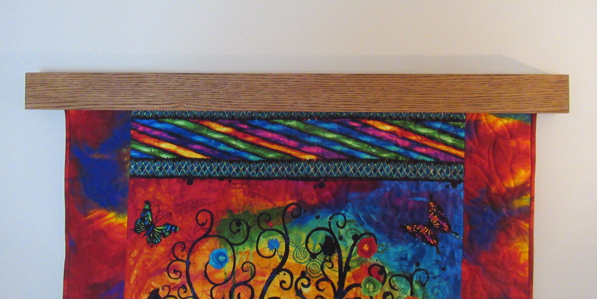 42 to 58 Modern Oak Quilt Hanger Quilt Rack Etsy