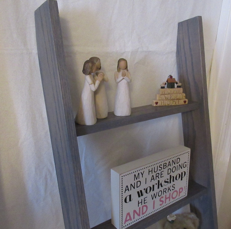 Solid Oak Blanket Ladder Quilt Ladder Wood Farmhouse Decor Etsy