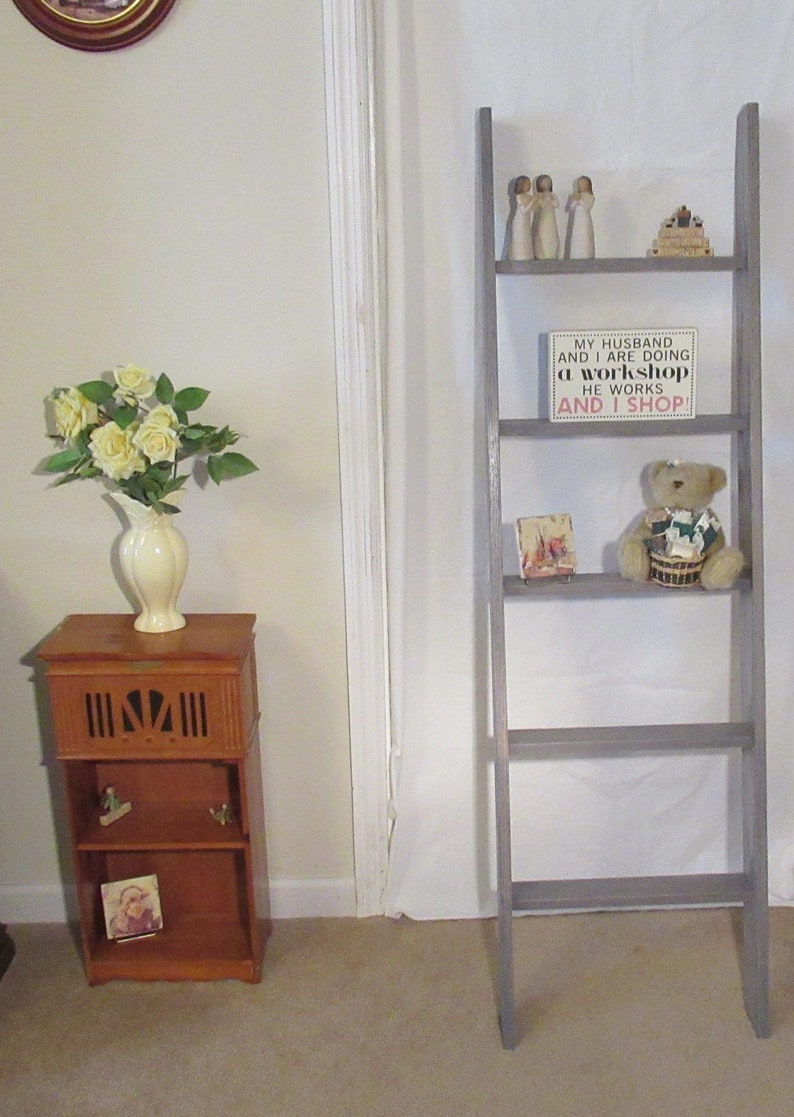 Solid Oak Blanket Ladder Quilt Ladder Wood Farmhouse Decor Etsy