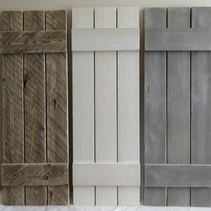 A Pair of Rustic Interior Shutters, Decorative Wall Shutters, Wooden Farmhouse Shutters