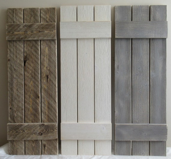 A Pair Of Rustic Interior Shutters Decorative Wall Shutters Wooden Farmhouse Shutters