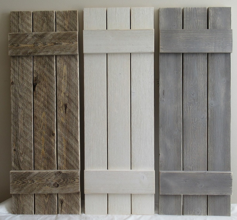A Pair of Rustic Interior Shutters Decorative Wall Shutters Etsy