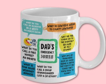 emergency dad joke mug