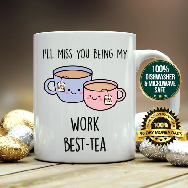 Work Bestie Leaving Gift Mug, - Funny Co-Worker Leaving Gift, New Job, For Work Friend, Colleague, Leaving Work, Work Bestie