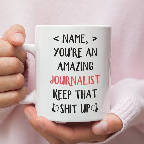 Personalized Gift For Journalist, Journalist Gift, Journalist Mug, Gift For Journalist, Funny Personalized Journalist Gifts