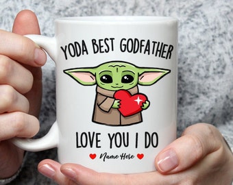 Birthday Coffee Mug Travel Mug Funny Novelty Cup Gift Baby Yoda I love you