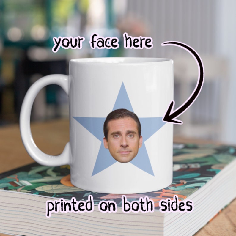 The Office Star Mug the office face mug photo mug custom Etsy