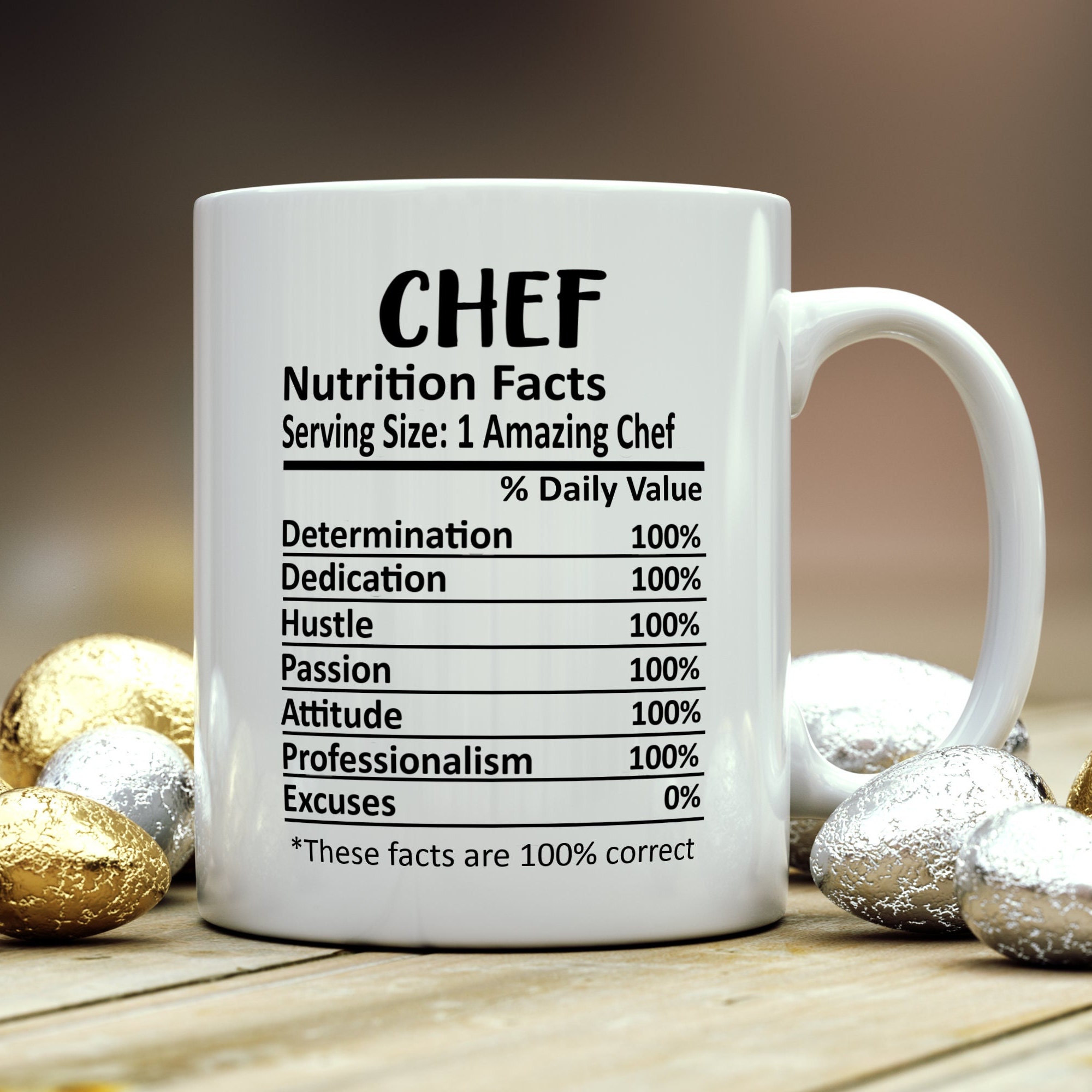 Chef Mug, Chef Gift, Chef Nutritional Facts Mug, Best Chef Gift, Chef  Graduation, Funny Chef Coffee Mug 
