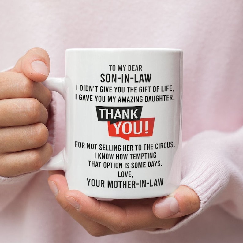 Son in Law Mug funny Son in Law Gift Son in Law Coffee Mug Etsy