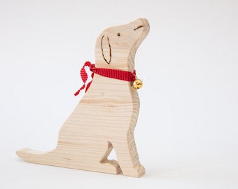Wooden figure dog