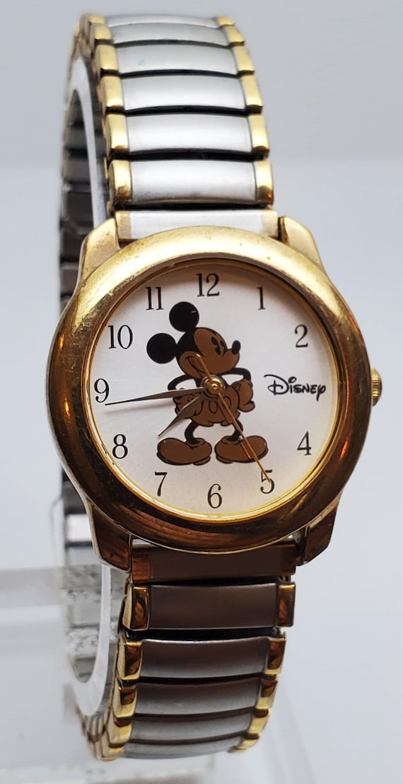 Vintage Womens Mickey Mouse Watch Stretch Band