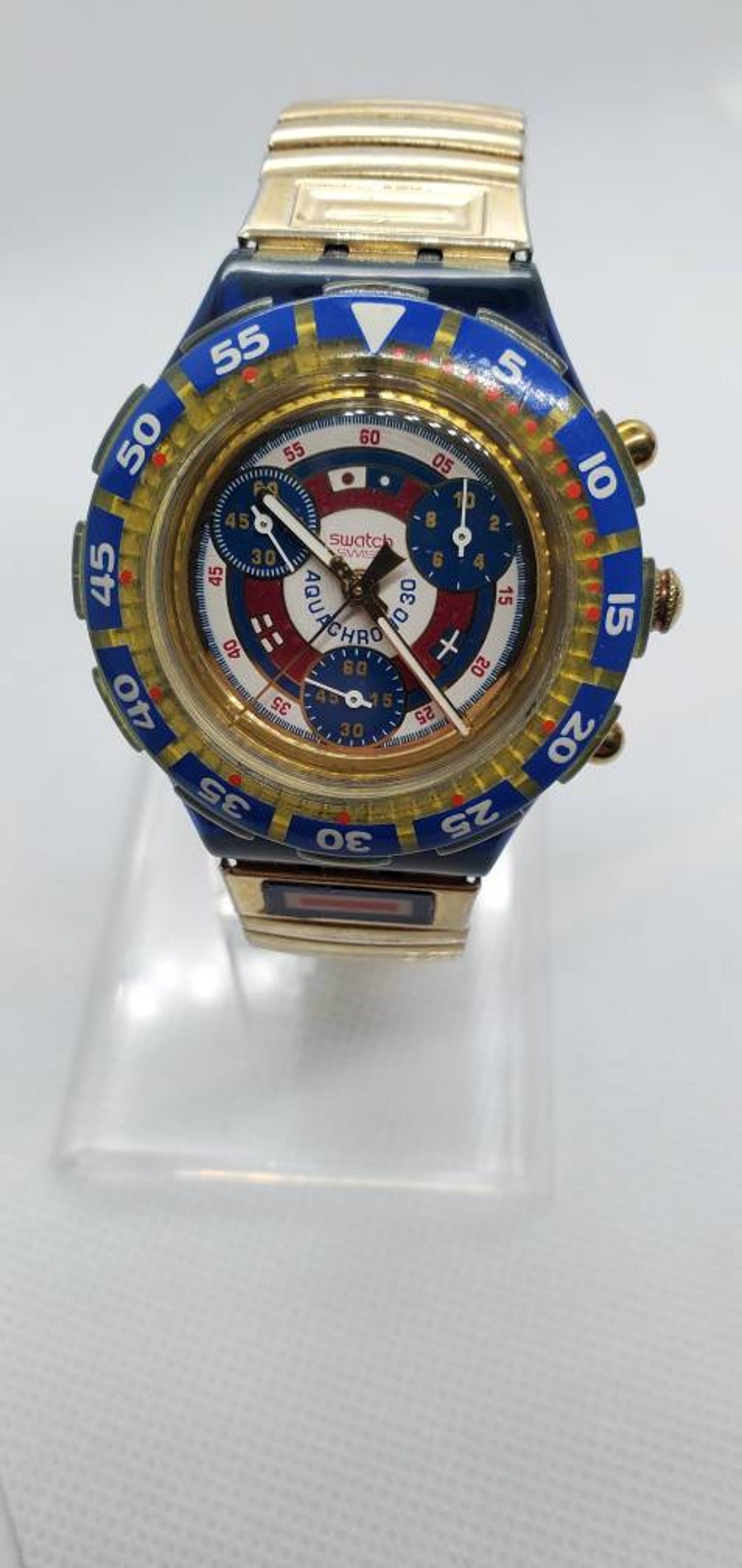 最大12%OFFクーポン Vintage Swatch Etsy - 30 Auquachrono 時計