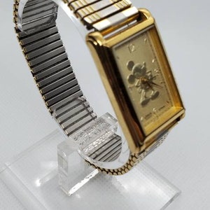 Vintage Womens Mickey Mouse Stretch band Watch