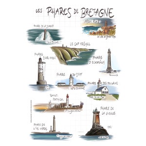 Carte postale « Phares de Bretagne » - A6