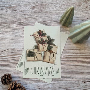 Carte "cadeaux de Noël" - A6