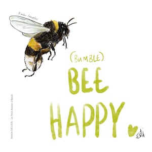 Carte carrée "(bumble)bee happy" 15x15cm