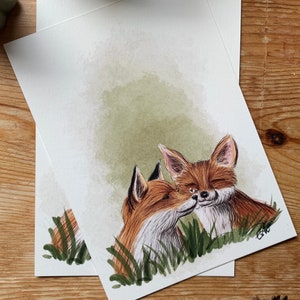 Carte postale " Bisou de renard " - A6 image 2