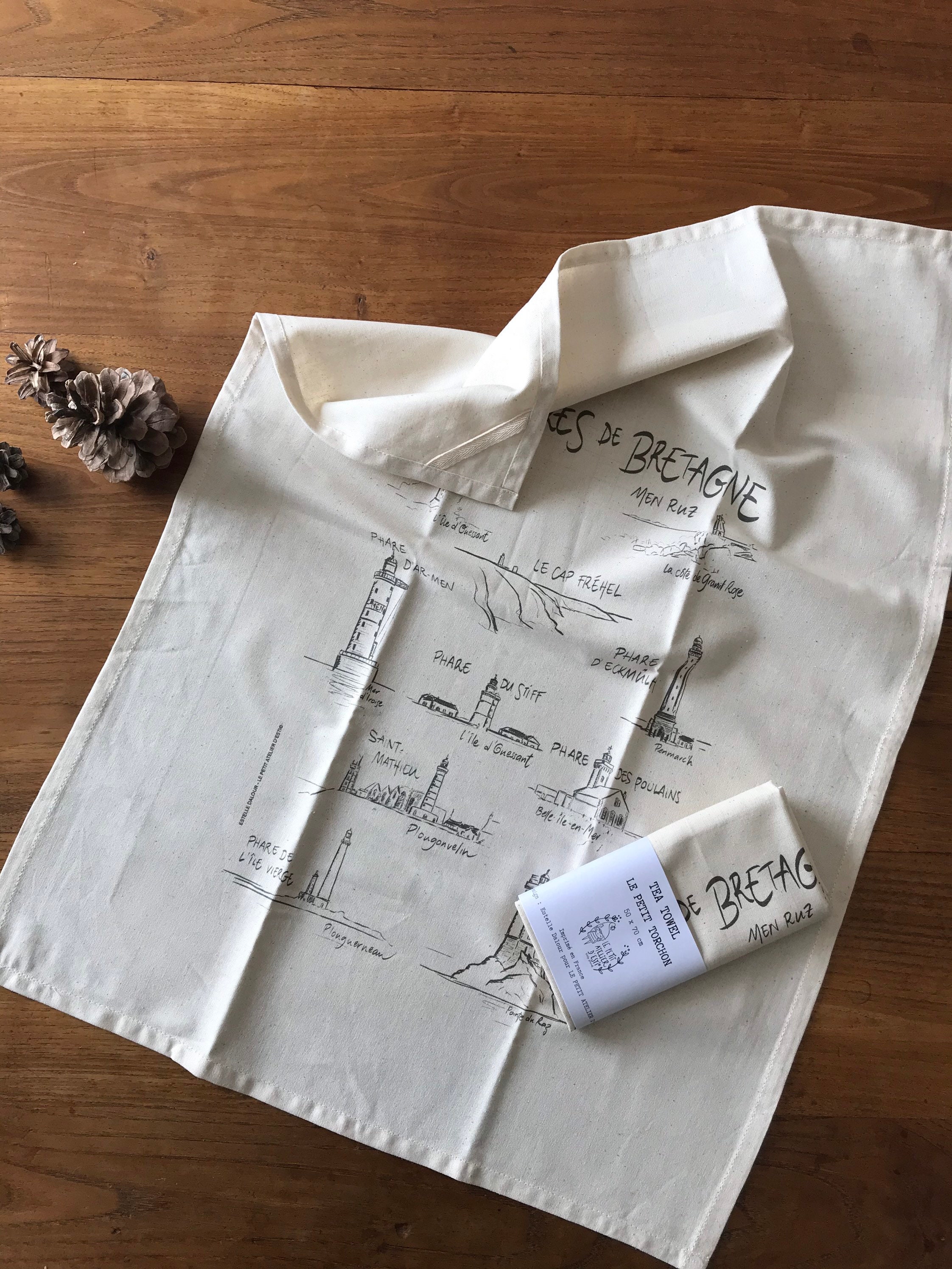 Torchon -Tea Towel Phares de Bretagne
