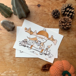 Carte postale "petit goûter d'automne" - A6