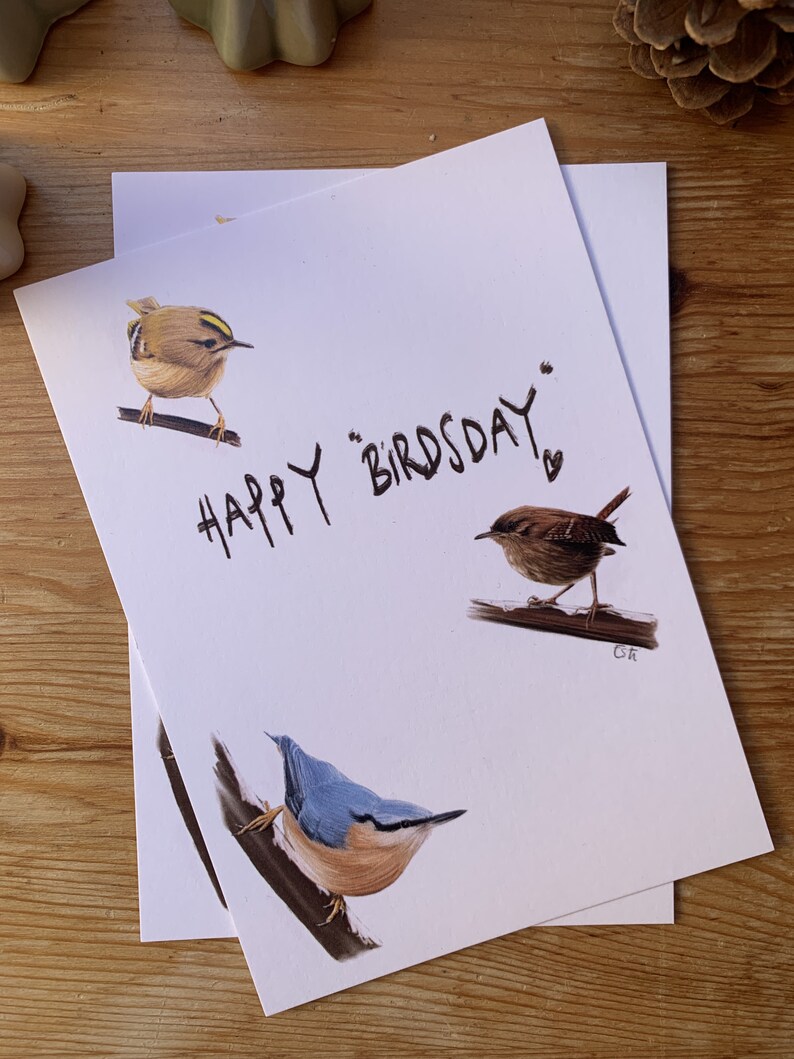 Carte "Three little birdsday" - A6 image 3