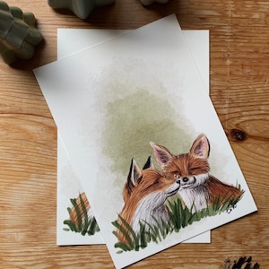 Carte postale " Bisou de renard " - A6 image 3