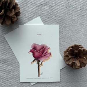 Carte postale "rose" -A6