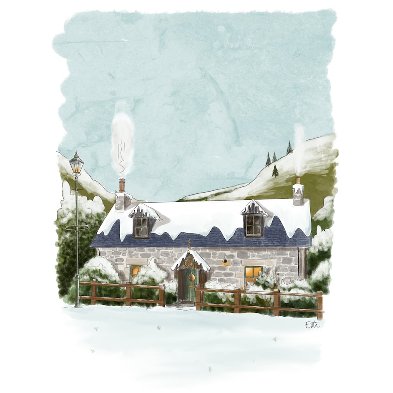 Cartolina "Casa scozzese" - A6 immagine 1