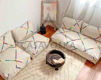Moroccan Floor Cushions , Moroccan Floor Pillow Cover, Unstuffed