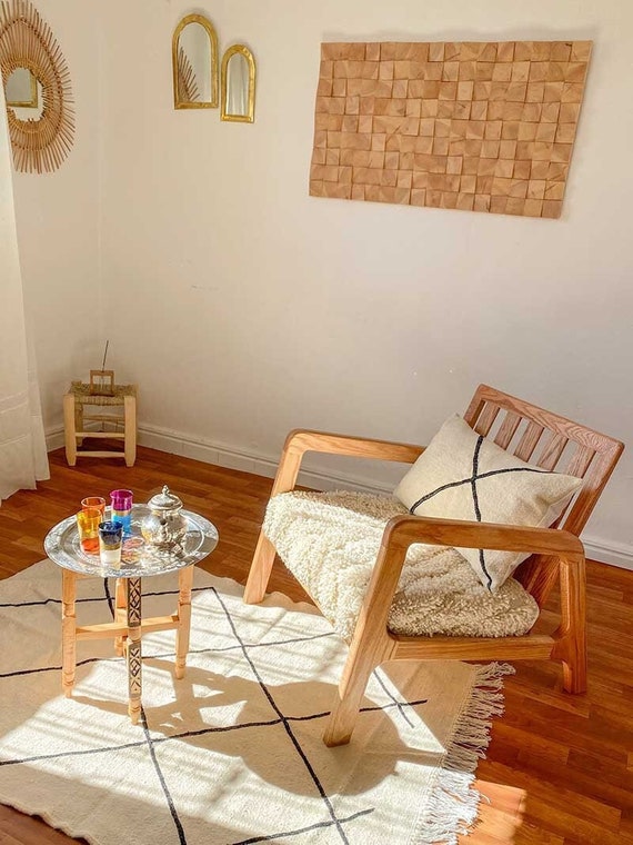 Accent Chair Moroccan Armchair Handcrafted Moroccan Kilim Accent