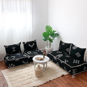 Arabic Majlis Sofa, Arabic Seating, Moroccan Sofa  Unstuffed Moroccan Sofa + Stuffing Zipped Pouche