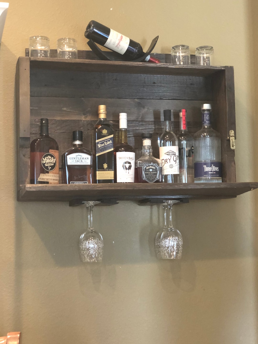 Wall Mounted Liquor Etsy