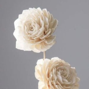 Handgemaakte bloem sola dahlia groot - wit