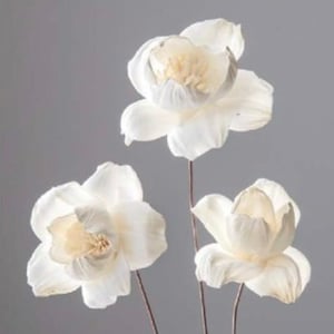 Hand Made Flower Sola Gardenia - White