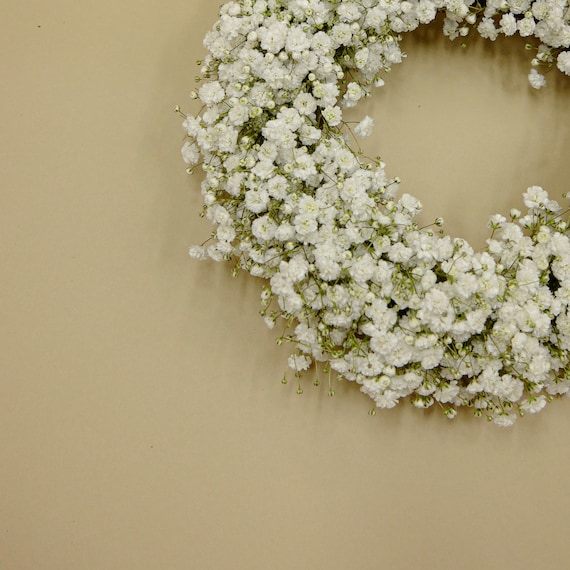Fresh Flower Gypsophila Overtime babys Breath Wreath - Etsy