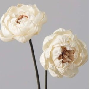 Hand Made Flower Sola Peony - White