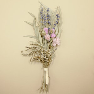 Dried Flower Bouquet -Gift (Eucalyptus,globe amaranth,Lavender,Shiny,etc,)