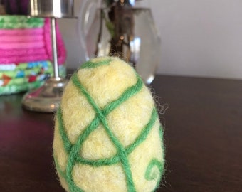 Needle Felted Easter Spring Garden Egg Ornament Figurine Decoration