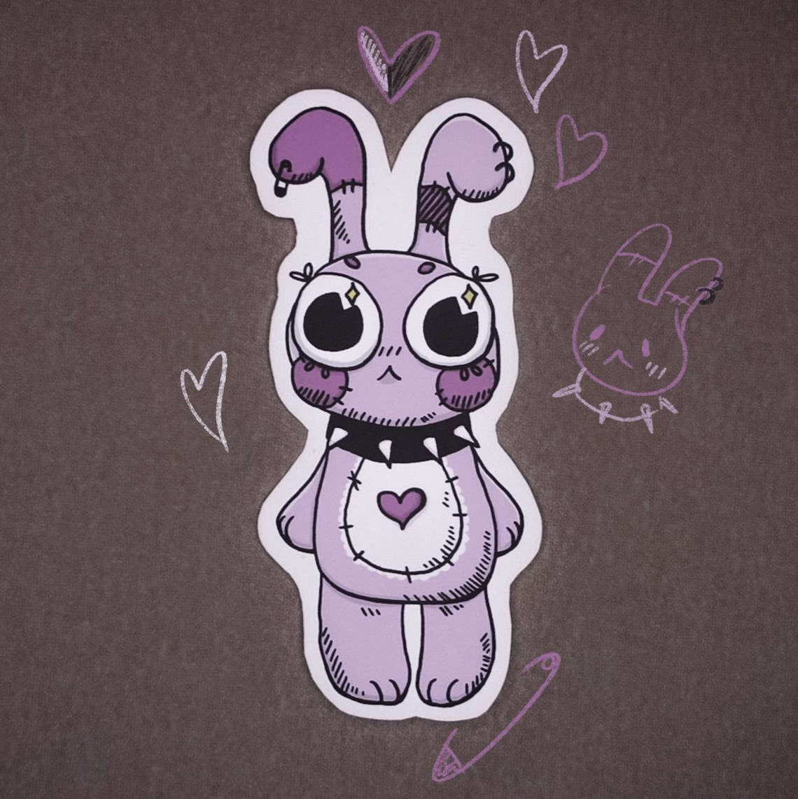 Pastel Goth Stickers Cute Kawaii Bunnies / Cats / Stars - Etsy