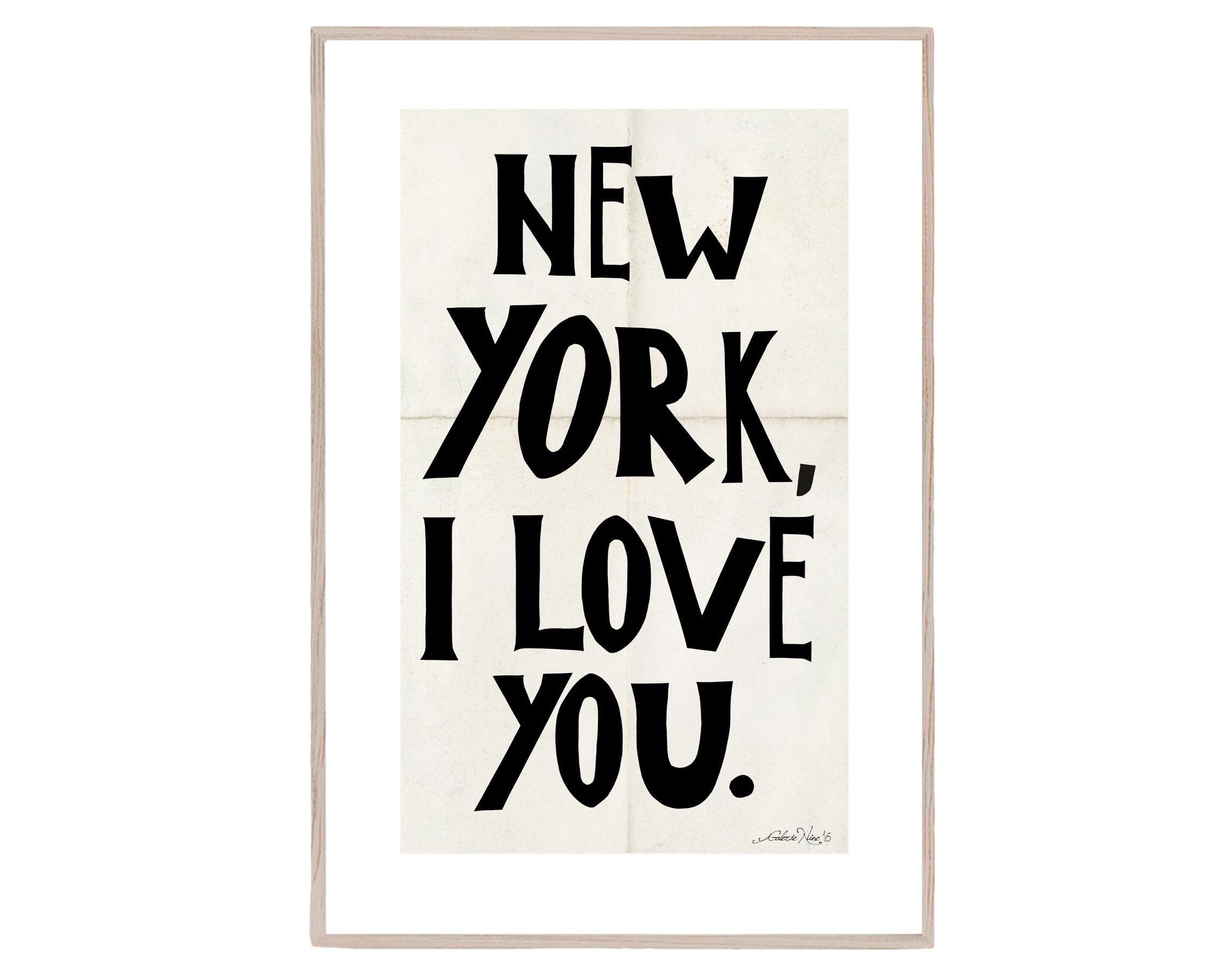 New York I Love You Digital Print, Wall Art, Prints, Abstract Wall Art
