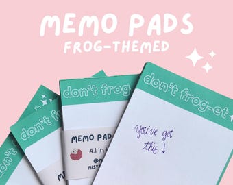 Don't Frog-et Memo Pad | Frog-themed Memo Pad, Cute Stationery, Frog Stationery