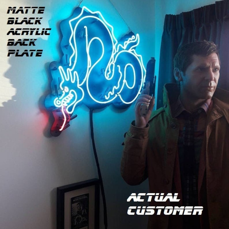 White Dragon Real Neon Sign Scaled Replica from Blade Runner - With Flickering Tongue! zdjęcie 7