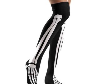 Skeleton Socks - Etsy
