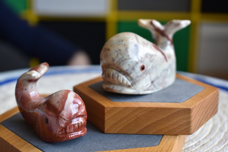 A pair of Peru stone whales