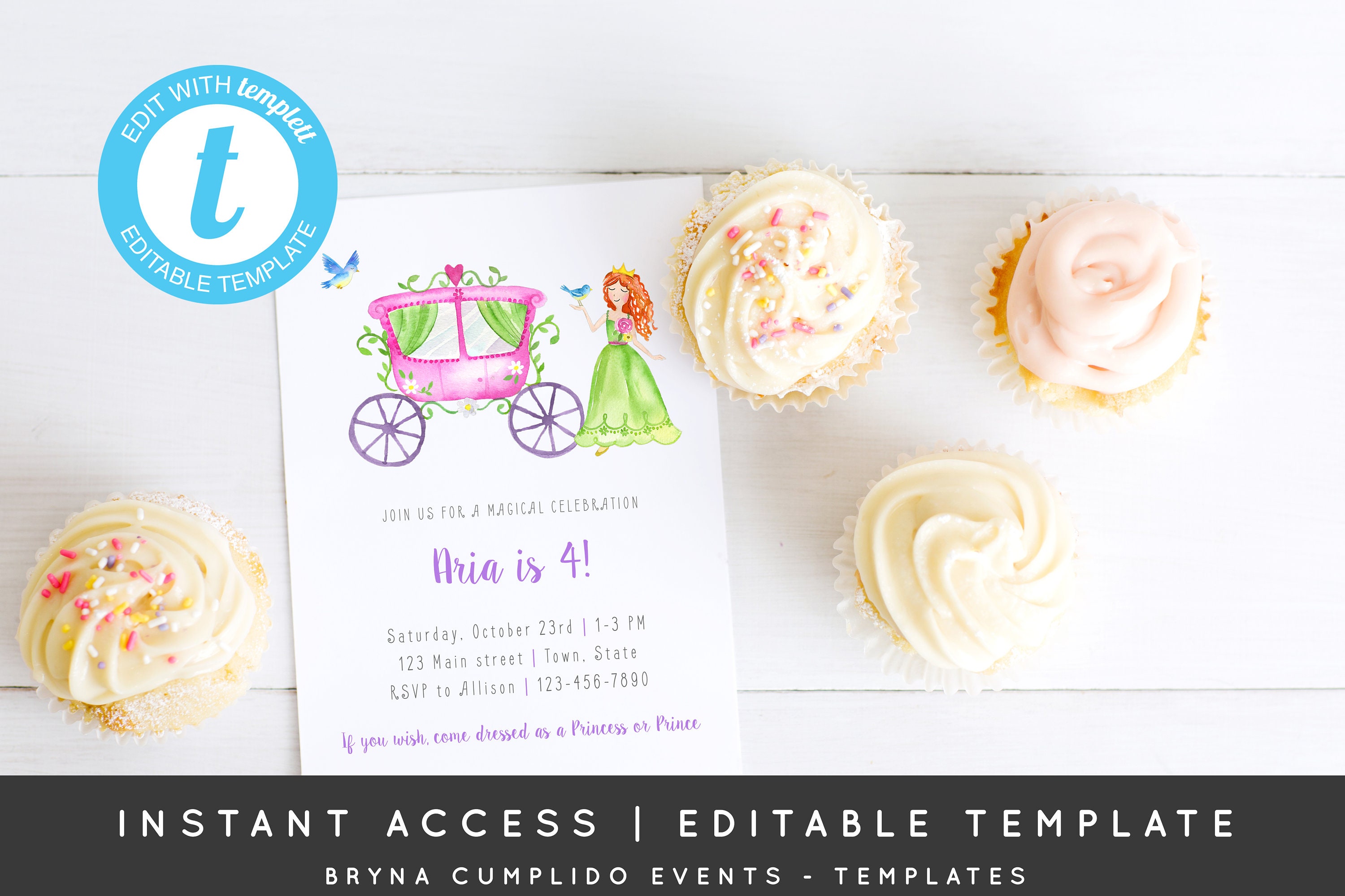 Free Free 66 Princess Carriage Invitation Template SVG PNG EPS DXF File