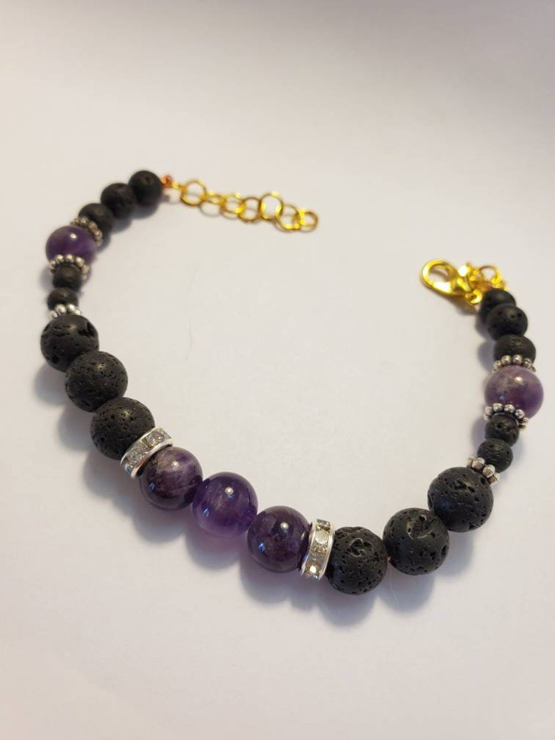 purple lava beads