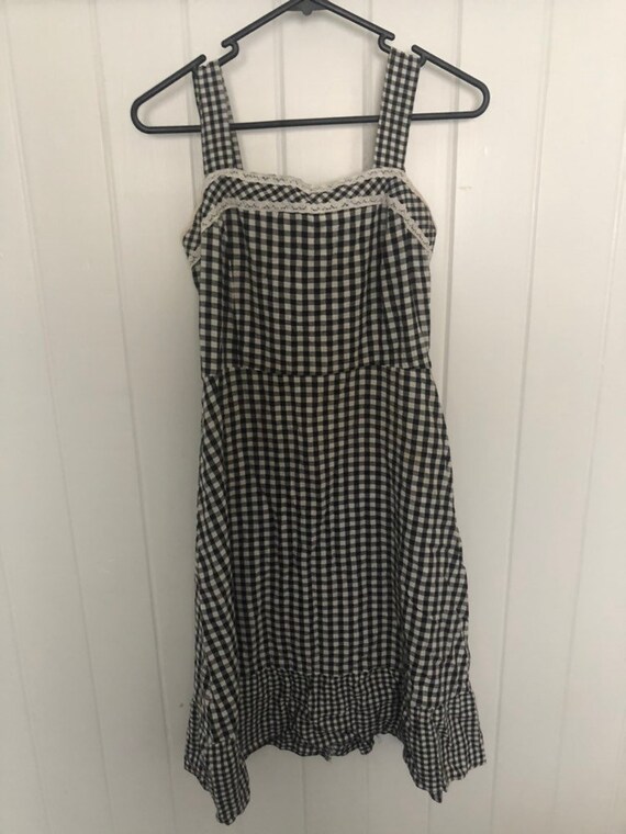 Vintage 1990s Gingham Cotton Dress