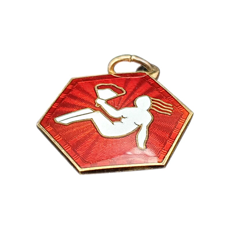 Vintage Silver Virgo Zodiac Pendant David Andersen