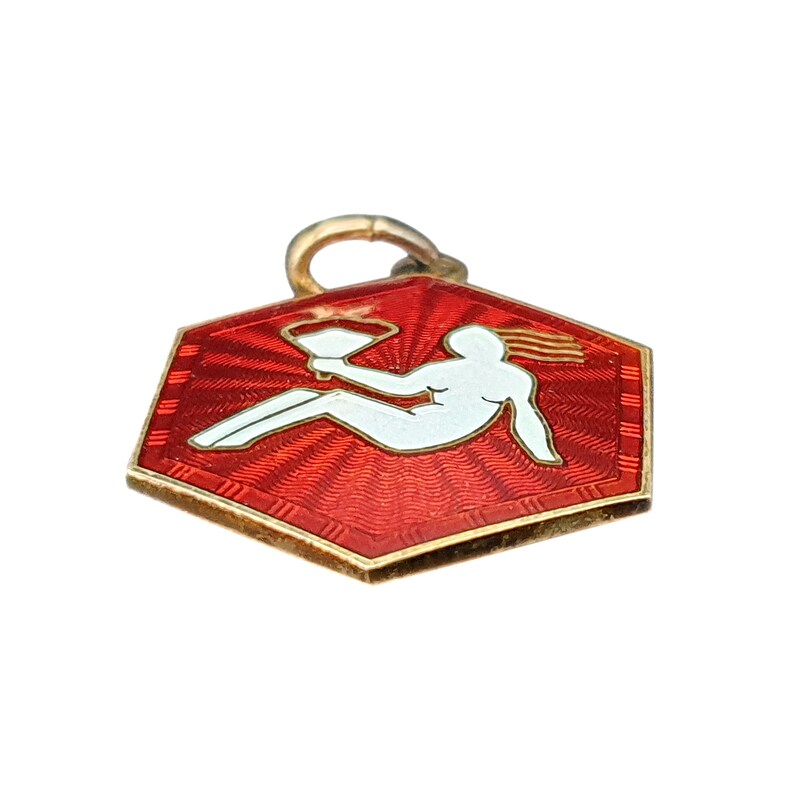 Vintage Silver Virgo Zodiac Pendant David Andersen