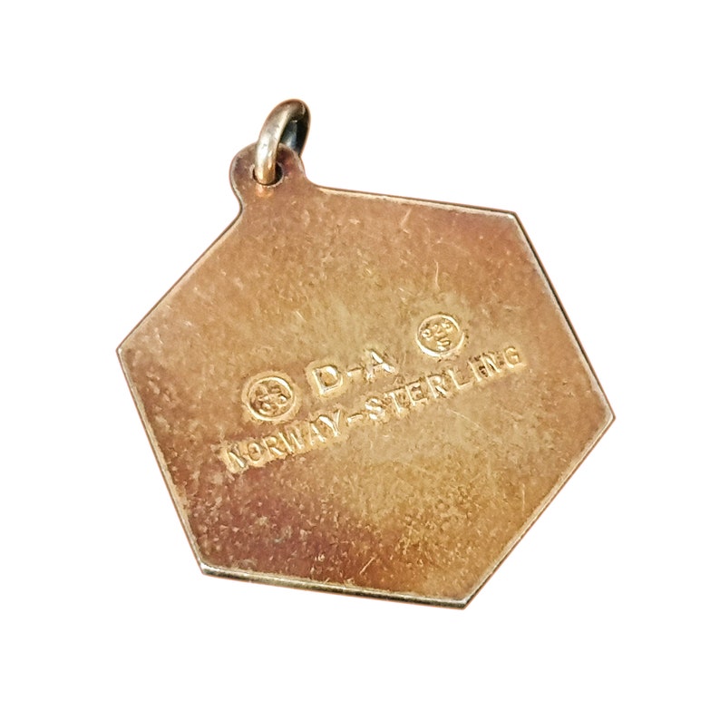 Vintage Silver Virgo Zodiac Pendant David Andersen